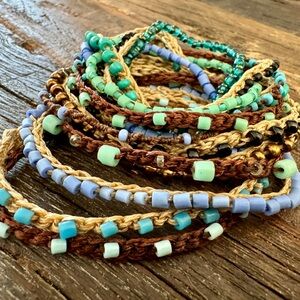 12 Handmade Boho Bangles